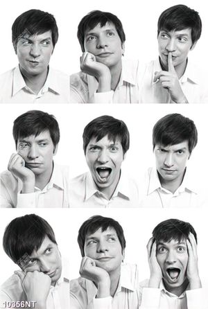 Tranh các kiểu biểu cảm của chàng trai