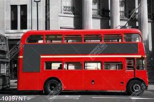 Tranh xe bus đỏ hai tầng