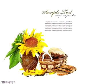 Tranh rổ bánh và bình hoa