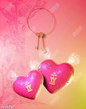 Tranh ổ khóa trái tim