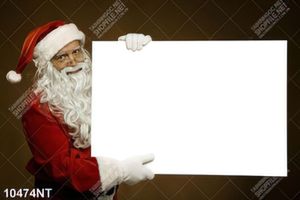 Tranh ông già noel bên tấm bảng trắng