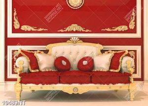 Tranh ghế nệm màu đỏ đẹp sang trọng