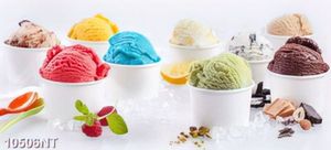 Tranh những ly kem sắc màu