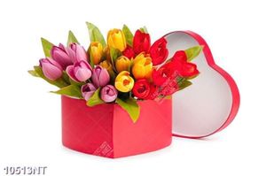 Tranh hoa đẹp đựng trong hộp quà đỏ