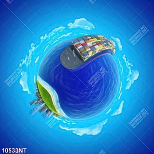Tranh nghệ thuật quả cầu biển xanh