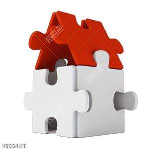 Tranh mảnh ghép đỏ và trắng