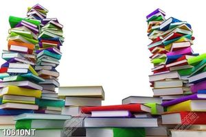 Tranh sổ sách xếp chồng