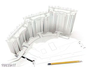 Tranh mô hình 3D tòa nhà trung cư