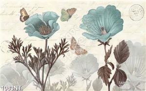 Tranh cánh bướm bên hoa