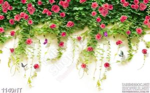 Tranh tường hoa hồng 3d