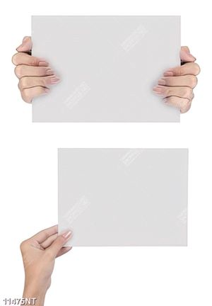 Tranh bàn tay cầm tờ giấy trắng