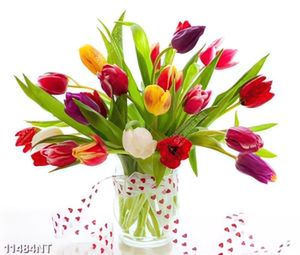 Tranh bình hoa tulip đẹp 