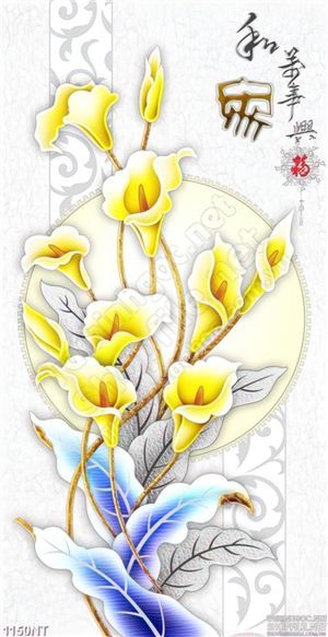 Tranh hoa sứ vàng