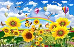 Tranh psd cánh đồng hoa hướng dương