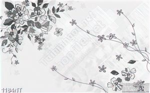 Tranh vẻ hoa đen trắng