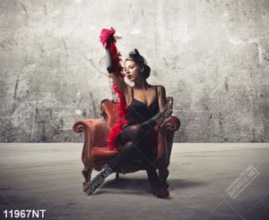 Tranh người đẹp ngồi trên ghế