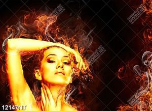 Tranh nghệ thuật người mẫu rực lửa 12147NT