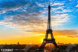 Tranh tháp Eiffel dưới bầu trời 12258NT