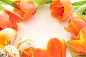 Tranh hoa và trứng phục sinh 12313NT