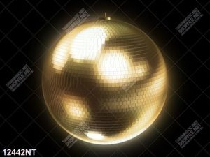 Tranh quả cầu gương màu vàng gold