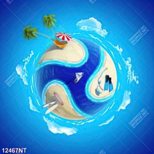 Tranh quả cầu biển xanh 12467NT