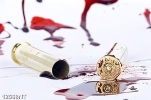 Tranh vệt máu đỏ tươi 12568NT