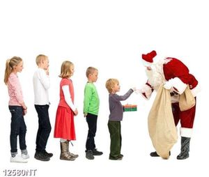 Tranh ông già noel tặng quà cho bé