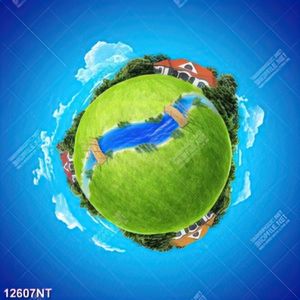 Tranh quả cầu xanh nghệ thuật 12607NT