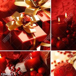 Tranh ghép hộp quà và nến