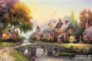 Tranh sơn dầu khu biệt thự Châu Âu