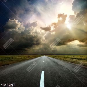 Tranh con đường và bầu trời 13132NT