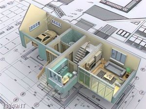 Tranh mô hình 3D ngôi nhà