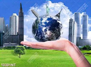 Tranh nghệ thuật trái đất trên bàn tay