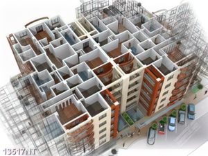 Tranh mô hình 3D những tòa nhà