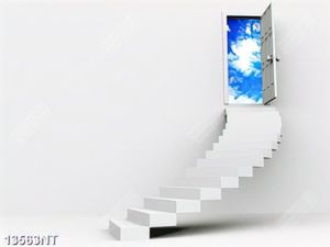 Tranh bậc thang bước lên cánh cửa