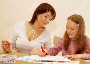 Tranh mẹ và bé cùng tô màu