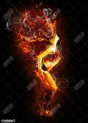 Tranh nghệ thuật cô gái bốc lửa 