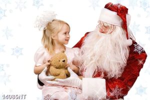 Tranh ông già noel tặng quà cho bé