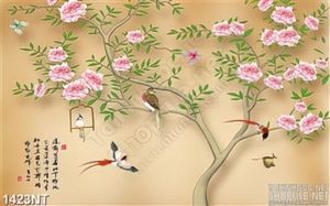 Tranh kí chữ vườn đào