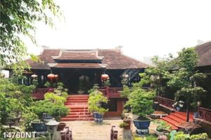 Tranh nhà gỗ in file gốc