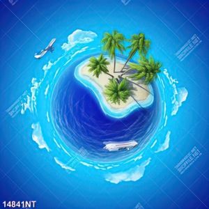 Tranh quả cầu biển xanh 
