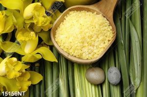 Tranh muối đá và hoa lan 