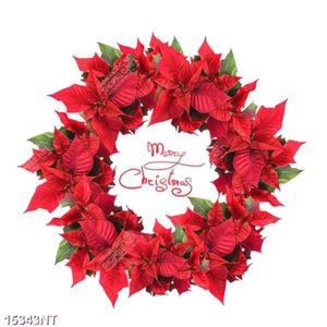 Tranh vòng hoa đỏ trang trí noel