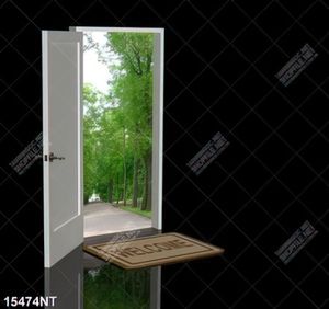 Tranh cánh cửa mở ra rừng xanh