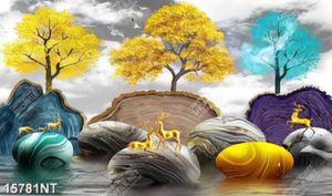 Tranh hưu vàng và cây file gốc