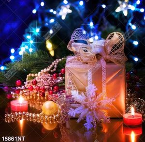 Tranh noel lung linh ánh nến 
