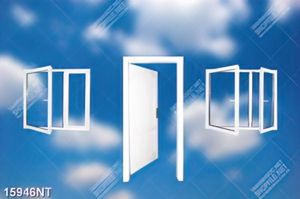 Tranh nghệ thuật cánh cửa màu trắng