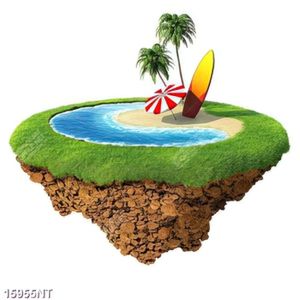 Tranh bãi biển nghệ thuật 15955NT