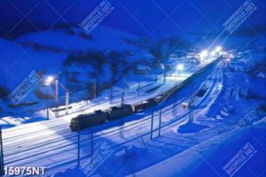 Tranh con đường phủ tuyết trắng xóa