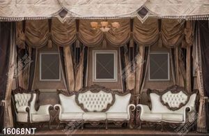 Tranh ghế nệm màu trắng sang trọng